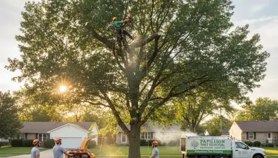 Professional tree removal service in Bellevue, NE by expert arborists using safe equipment